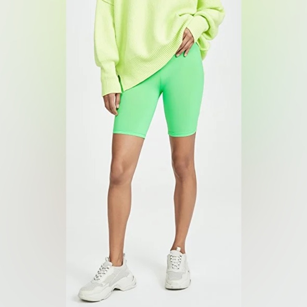 English Factory Neon Green Biker Shorts Size S